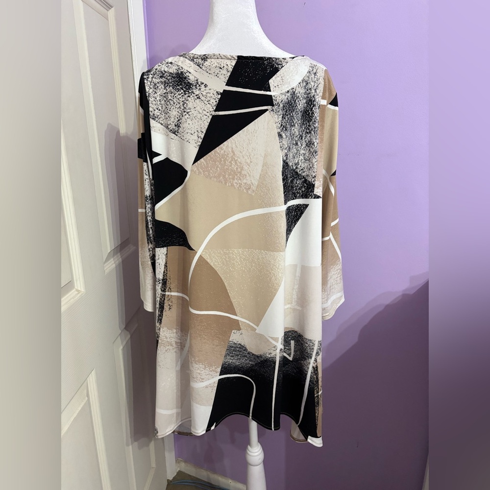 Alfani Neutrals Patterned Blouse - Picture 3 of 4